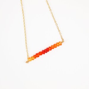 Carnelian Ombre Bar Necklace