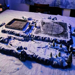 Pico de pináculo de gelo, Terreno gigante de D&D, Terreno de montanha de gelo modular, Compatível com Warhammer e Dnd, Terreno de RPG, Mundo de gelo, Frostgrave