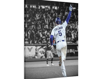 Freddie Freeman 18th Inning Walk Off Home Run Photo Canvas Gift Ready to Hang team celebration World Series poster photo World Series