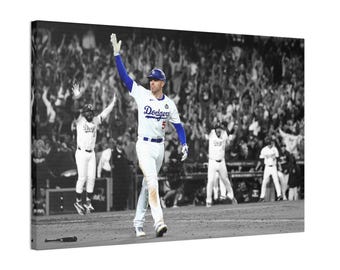 Freddie Freeman 18th Inning Walk Off Home Run Photo Canvas Gift Ready to Hang team celebration World Series poster photo World Series