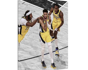 Tyrese Haliburton Choking Gesture canvas ready to hang celebration photo gift reggie miller wall decor bar art Cers fan gift payoff picture
