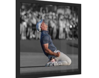 Rory Mcilroy Masters Framed Photo ready to hang celebration Rory fan gift winning shot golf wall decor bar art Rory fan gift masters picture