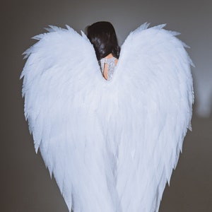 Cupid angel white wings, cosplay costume, white angelic wings, wings for perfomances, cosplay wings, wings for pregnant maternity photoshoot