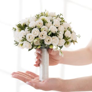 Bridal Flower Bouquet, Flower Bouquet For Wedding, Bouquet For Bridesmaids, Bridal Bouquet Faux Flower, Artificial Flower Wedding Bouquet