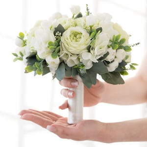 Wedding Faux Flower Bouquet, Bridesmaids Faux Bouquet Wedding, Artificial Flower Bouquet, Bridal Faux Bouquet, Bridal Bouquet Faux Flower