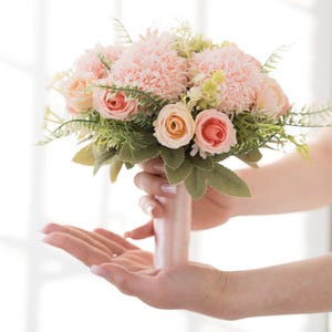 Flower Bridesmaids Wedding Bouquet, Bridal Faux Bouquet Flower, Wedding Faux Flower Bouquet, Artificial Flower Bouquet, Flower Bouquet