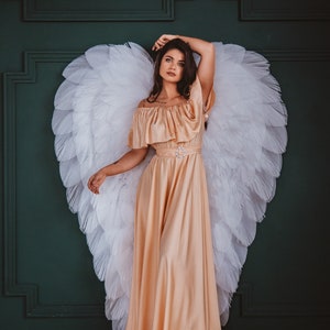 Cupid angel white wings, wings for bride, angel wings, cosplay wings, wings for pregnant photo shoots, wedding costume, cosplay costume