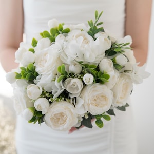 Flower Bouquet for Bride, Artificial Bridesmaids Bouquet, Faux Wedding Bouquet For Bride, Flower Bouquet,  Artificial Wedding Flower Bouquet