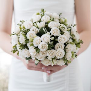 Bridal Bouquet, Flower Bouquet, Wedding Flower Bouquet, Bridesmaids Bouquet Wedding, Bridal Bouquet Faux Flower, Artificial Flower Bouquet