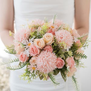 Flower Bridesmaids Faux Bouquet, Wedding Faux Flower Bouquet, Artificial Flower Bouquet, Flower Bouquet, Bridal Faux Bouquet Flower