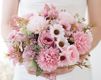 Bouquet For Bride, Flower Wedding Bouquet, Flower Bridal Bouquet, Bridesmaids Bouquet, Wedding Bouquet, Artificial Flower Bouquet