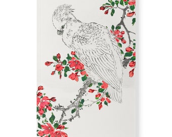 A5 notebook with soft cover - Japanese art parrot