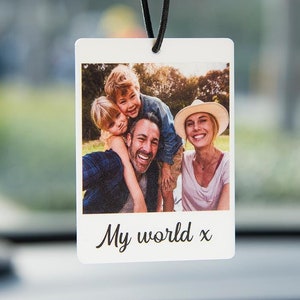 Personalisierte Foto Auto Ornament, Haustier Auto Ornament, fahren sicher Auto hängende Verzierung, Test Pass Geschenk, benutzerdefinierte Paar Auto Charm, Geburtstagsgeschenk