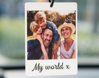 Adorno personalizado para coche con foto, Adorno para coche de mascota, Adorno colgante para coche "Conduce con cuidado", Regalo para aprobar el examen, Adorno personalizado para coche de pareja, Regalo de cumpleaños