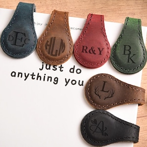 Personalisiertes Leder Lesezeichen,Benutzerdefinierte Leder Magnet Lesezeichen,Leder Magnet Lesezeichen,Graviertes Lesezeichen,Geburtstagsgeschenk,Buch-Liebhaber Geschenk