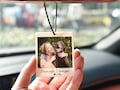 Personalized Photo Car Ornament, Hanging Car Polaroid Any Image,  Drive Safe Ornament, Driving Test Pass Gift, Idea First Car Charm Gift product logo