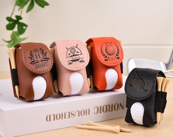 Wedding Groomsmen Golf Gift,Custom Golf Ball Bag, Mini Golf Tees Holder,Personalized Golf Ball Bags For Golfer,Engraved Golf Tournament Gift