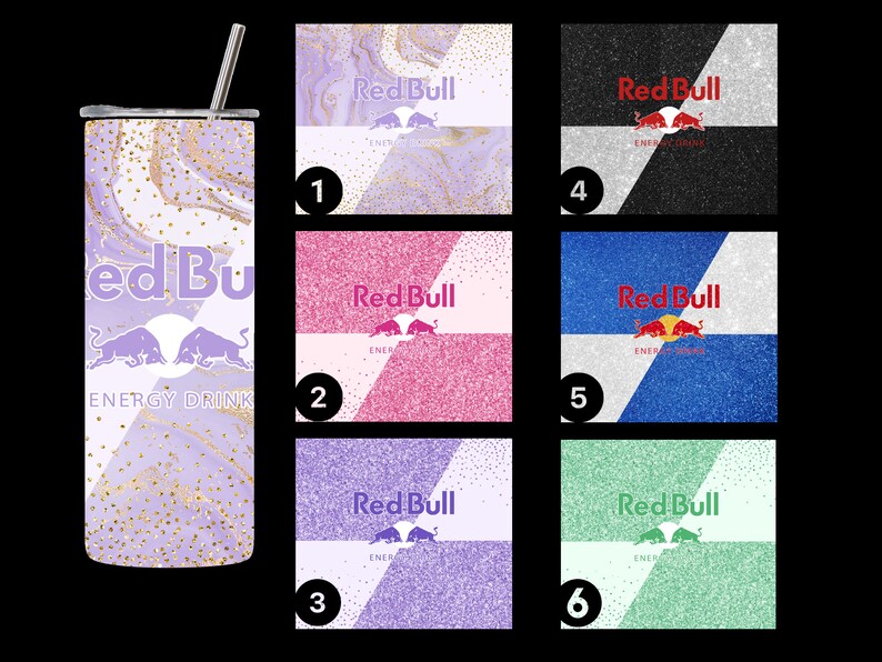 Red bull inspired tumbler drinkware reusable thermal stainless steel tumbler 20oz 12oz image 2