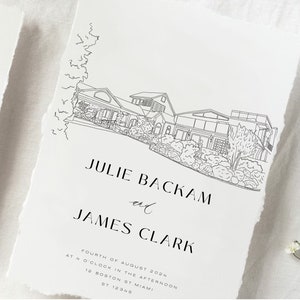 Custom Venue Illustration for Wedding Invitation Custom Venue Sketch Wedding Invite Custom Illustration Wedding Venue for Invitation Sketch