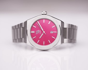 Reloj personalizado para hombre / Blush Wave / Grabado con fuente moderna / Regalo artesanal