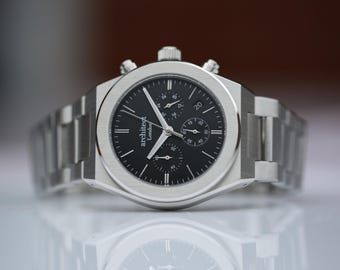 Men's Personalized Watch | Modern Font Engraved | Black Orbix | Handcrafted Gift