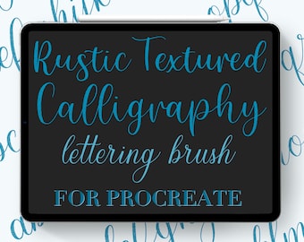 Textured Procreate Modern Calligraphy Brush, Lettering Brush, Hand Lettering, Brush Lettering, Bounce Lettering, Pressure Sensitive