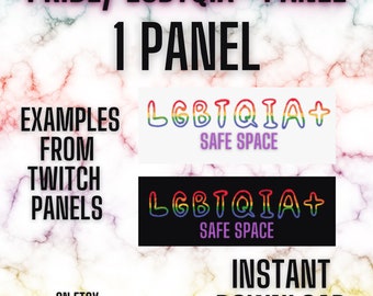 LGBTQIA Twitch Panel: Rainbow Safe Space (Digital Download)