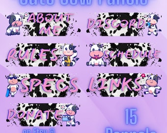 CUTE COW Twitch Panels