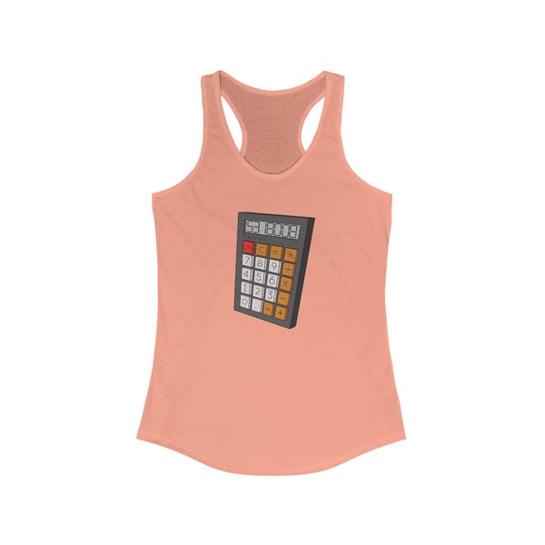 Funny Calculator Women's Ideal Racerback Tank