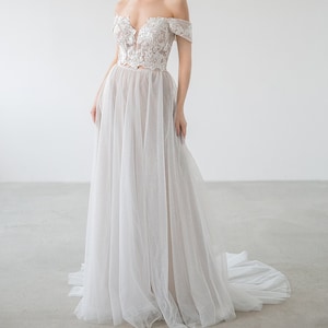 Azalea- Removable glitter overskirt/underskirt, Glitter overskirt, Glitter underskirt, Bridal detachable skirt, RO24021