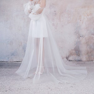 Lavender- Removable organza overskirt, Removable skirt, Organza overskirt, Wedding skirt, Removable train, RO24009