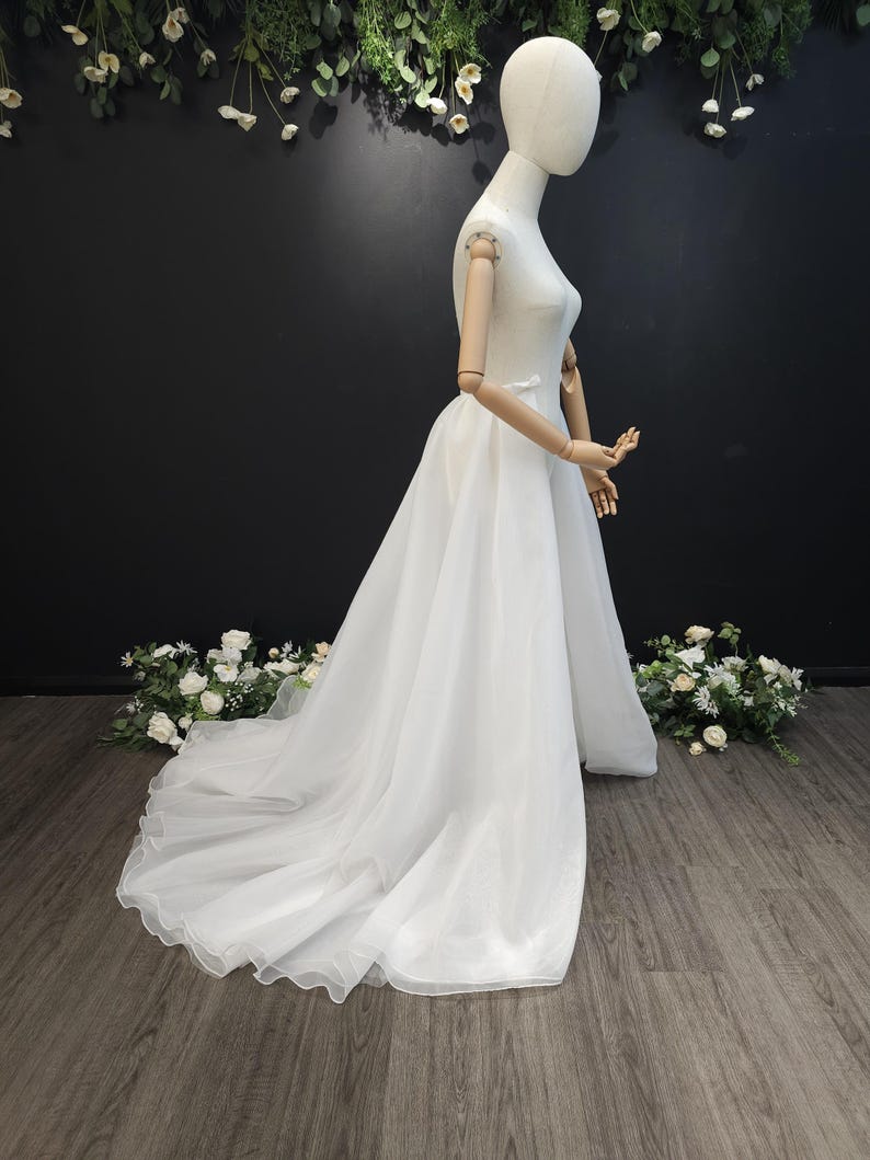 Removable Organza Wedding Dress Trainbridal Dress Seperates Tindra — free download