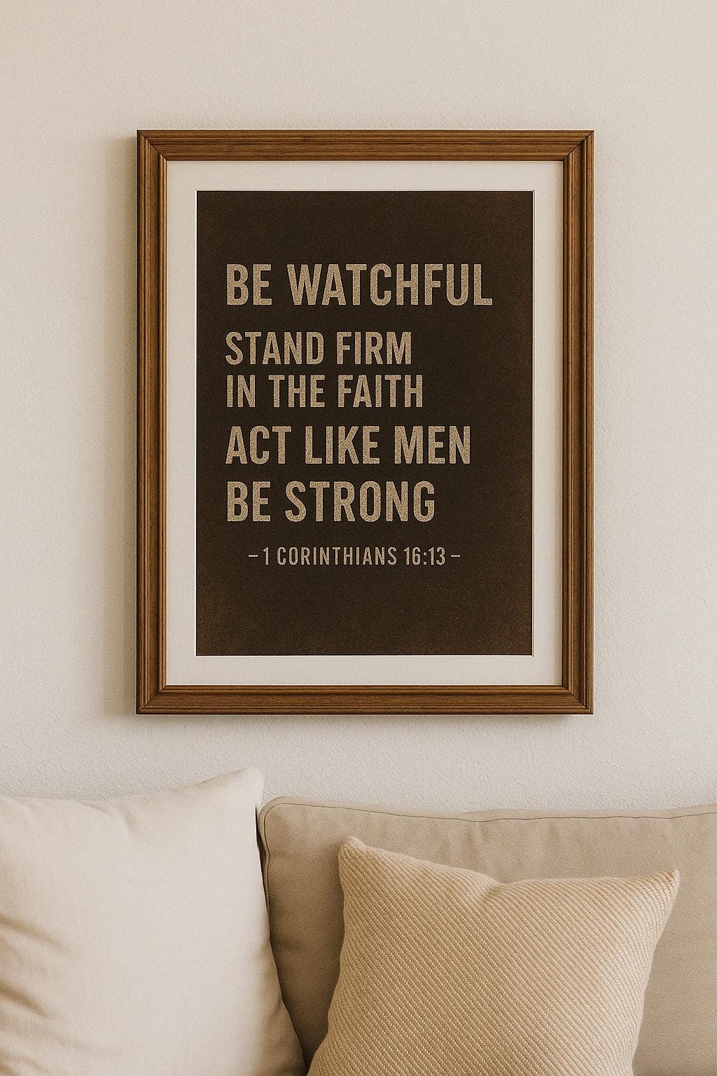 Manly Scripture Graphics Masculine Bible Verse Wall Art | 1 Corinthians 16:13 | Christian ...