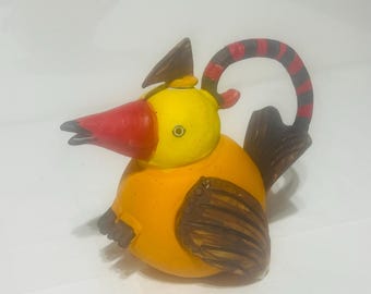 Mehrfarbige Keramik Vogel Teekanne