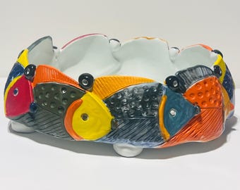 Keramik Runde Fisch Tablett