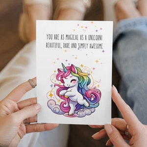 Magical As A Dancing Unicorn Greeting Card, Birthday Card, Mothers Day Card, Unicorn Card for Mum, Unicorn Dancer, Birthday Card for Friend