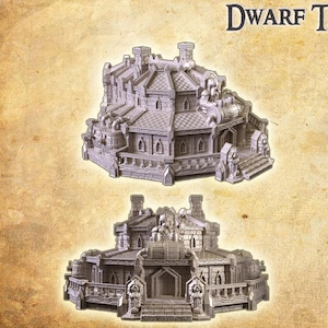 Dwarf Tavern - Tabletop Terrain - 28 MM, Tabletop 3D Printed Terrain by MiniatureLand, Perfect for Wargaming and RPGs