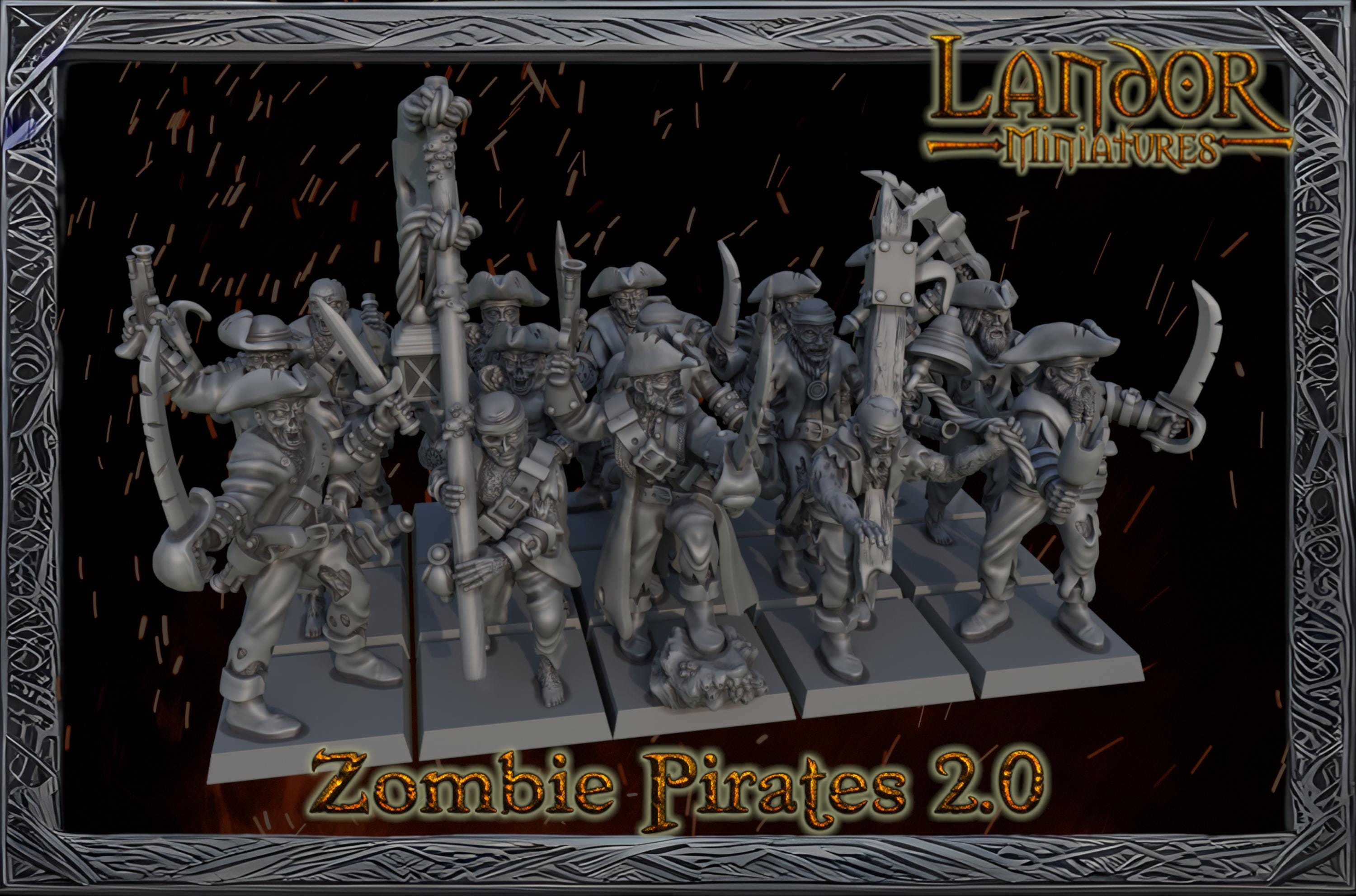 UNDEAD まとめ売り Zombie Pirates 2.0, Modular Undead Swashbucklers by Landor