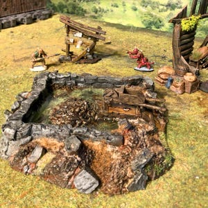 Gong Farm Scatter Terrain by GameScape3D - 3D Printed Tabletop Terrain, Perfect for Wargames, Role playing games, Tabletop games
