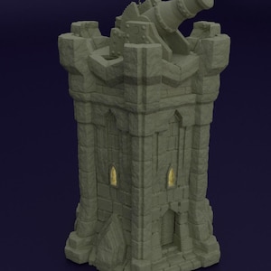 Dwarf Bombard Tower - Tabletop Terrain - 28 MM Tabletop 3D Printed Terrain by MiniatureLand, Perfect for Wargaming and RPGs