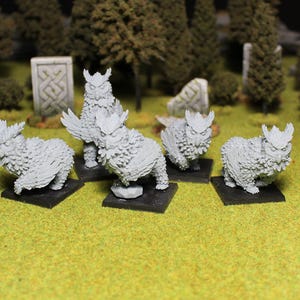 Owlbears, Fantasy Skirmish Miniatures van MoM Miniatures, perfect voor Fantasy Wargames en RPG&#39;s
