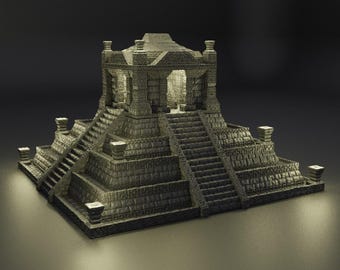 3D Printed Jungle Temple – 28mm Tabletop RPG Terrain
