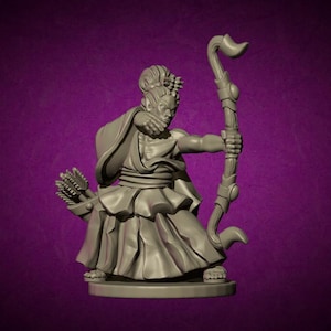 Bogenschützin Elfe, Fantasy Skirmish Miniatures von MoM Miniatures, perfekt für Fantasy Wargames und RPGs