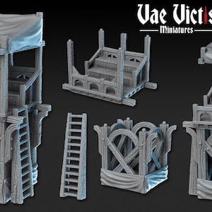 Fantasy Modular Arena Set Medieval Building 28mm Tabletop Terrain 32mm Terrain suitable for Fantasy Wargames and Tabletop RPGs