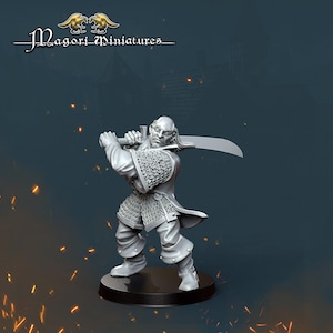 Witch Hunter Captain, Fantasy Skirmish Miniatures by Magori Miniatures, perfect for Fantasy Wargames and RPGs