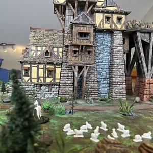 Enormous Tower Manor by GameScape3D - 3D Printed Tabletop Terrain, Perfect for Wargames, Role playing games, Tabletop games
