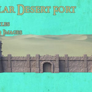 Modular Desert Fort - Tabletop Terrain - 28 MM 3D Printed Terrain by MiniatureLand, Perfect for Wargaming and RPGs