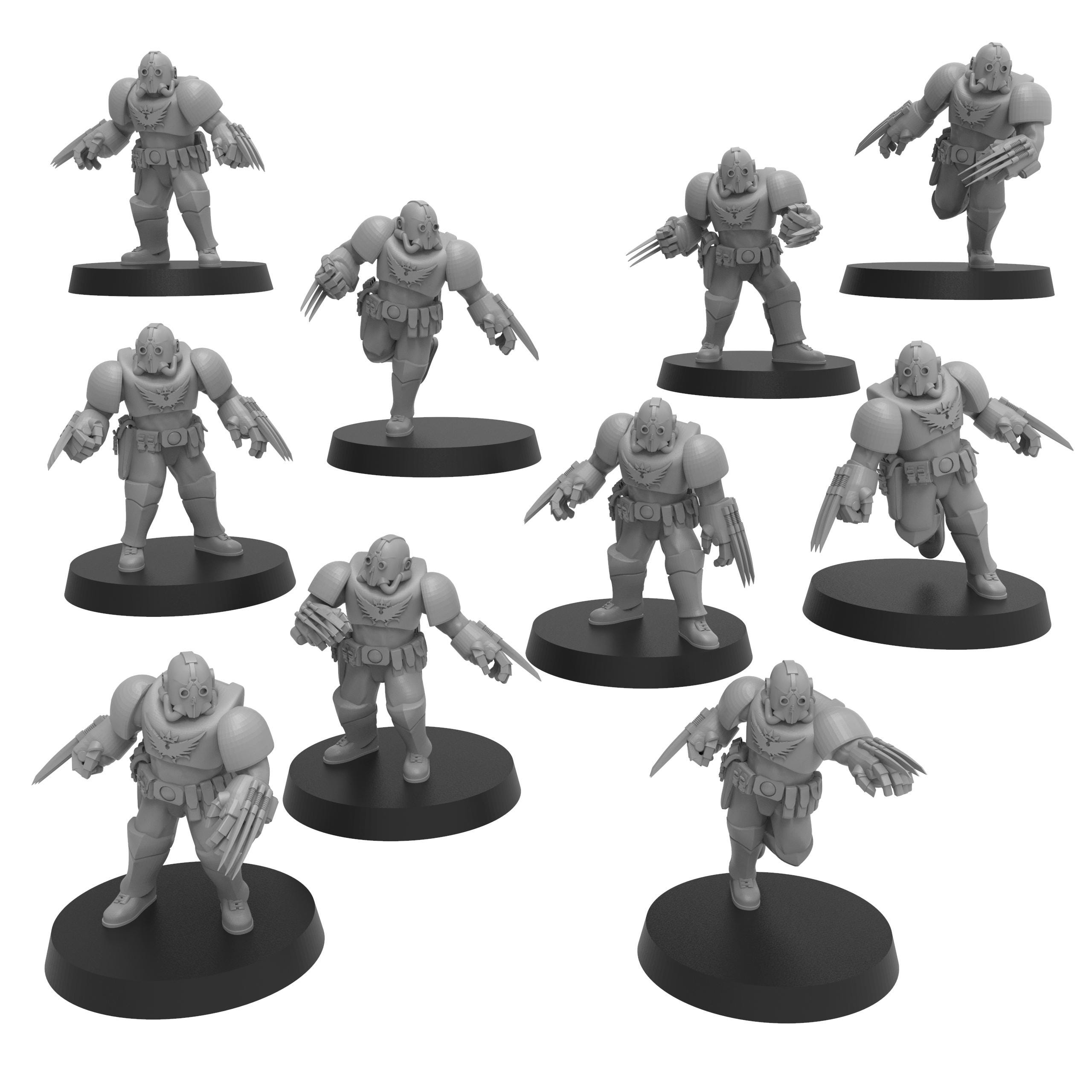 Perfect Sons Genewarrior Recon Team, Monopose Sci-Fi warriors by ThatEvilOne, Sci-Fi Wargames Proxy