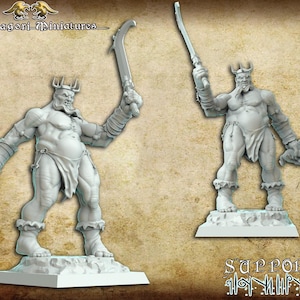Giant king and Cyclops kit, Fantasy Miniatures by Magori Miniatures, perfect for Fantasy Wargames and RPGs