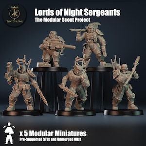 Scout &quot;Lords of Night&quot; Sergeants, Modular Sci-Fi warriors by ThatEvilOne